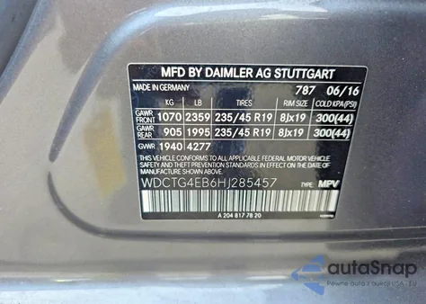 2017 Mercedes-Benz Gla 250 z USA, uszkodzony, nr VIN WDCTG4EB6HJ285457